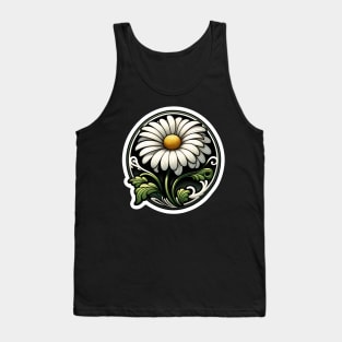 art nouveau daisy April birth month flower Tank Top